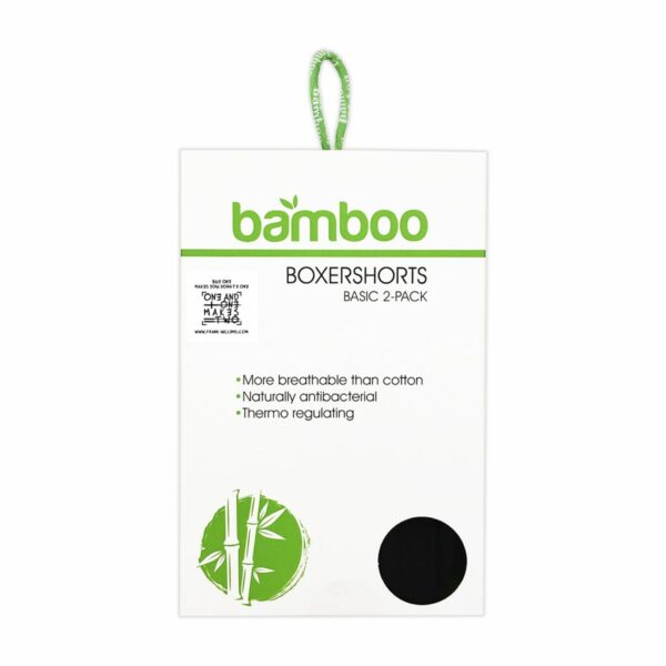 Bamboe boxershorts – 2pack – zwart
