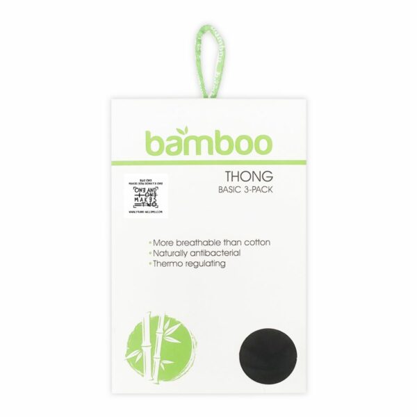 Bamboe strings – 3pack – zwart