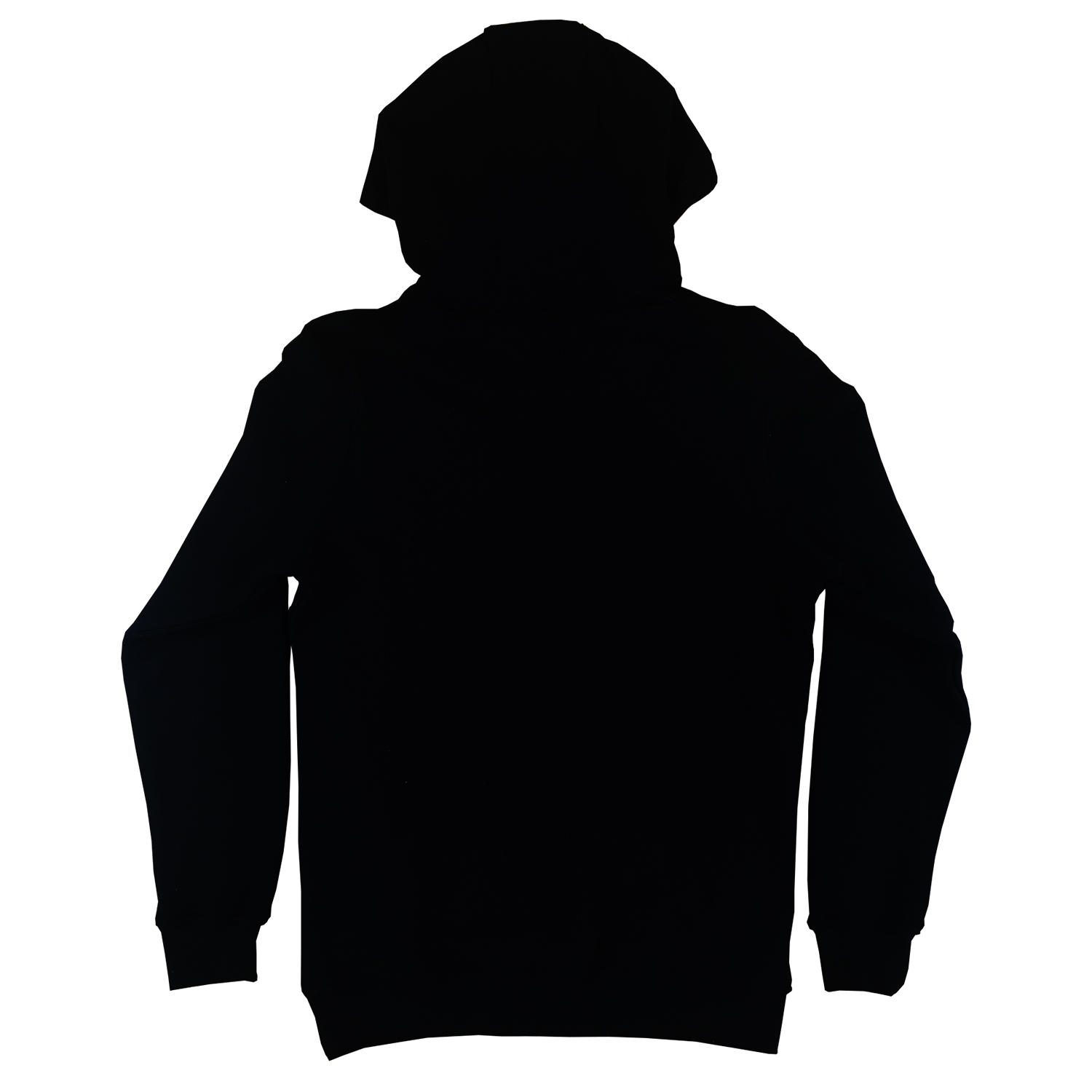 Hoodie - zwart - achter - ONE AND ONE MAKES TWO