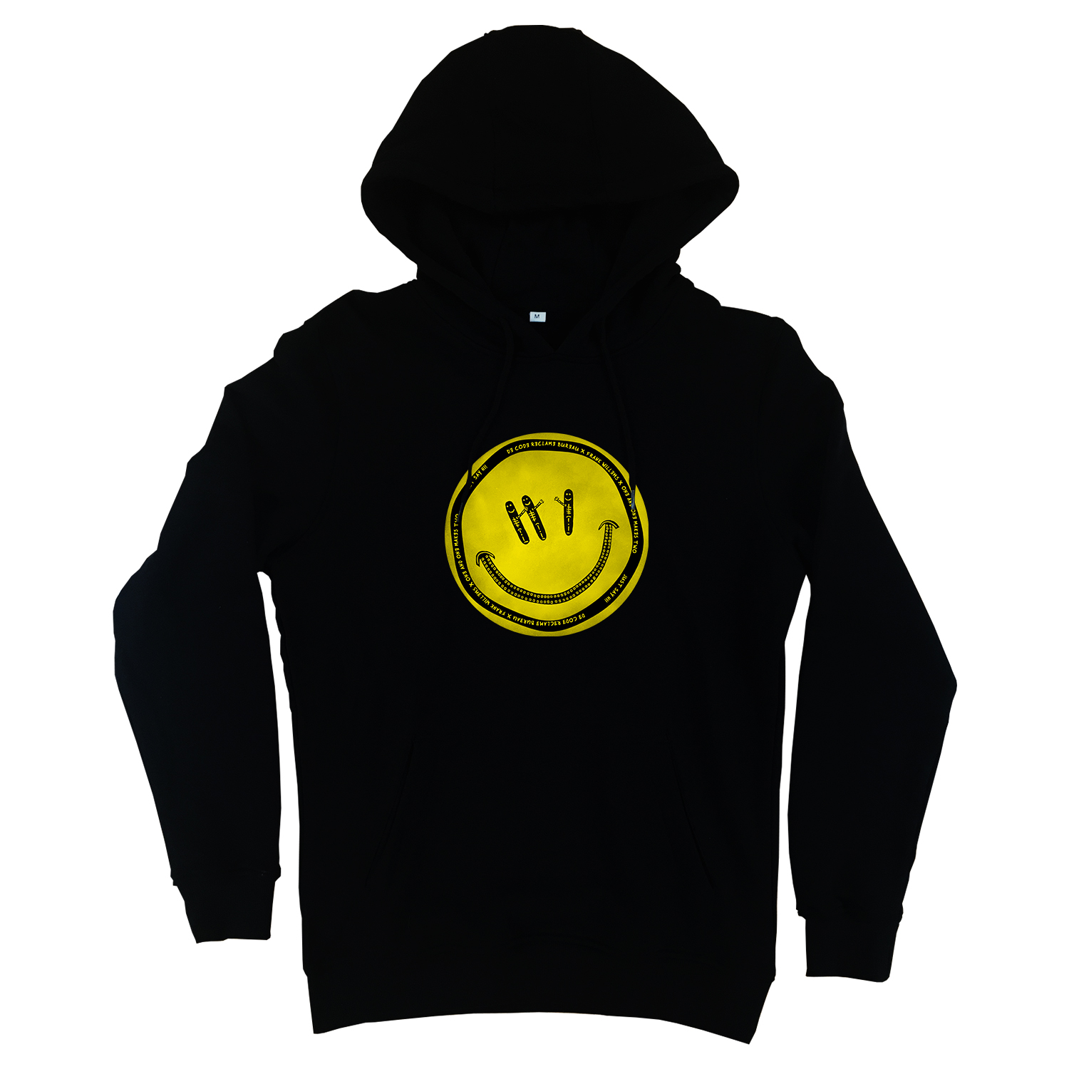 Hoodie - zwart - voor - JUST SAY HI! by De Code x Frank Willems - ONE AND ONE MAKES TWO