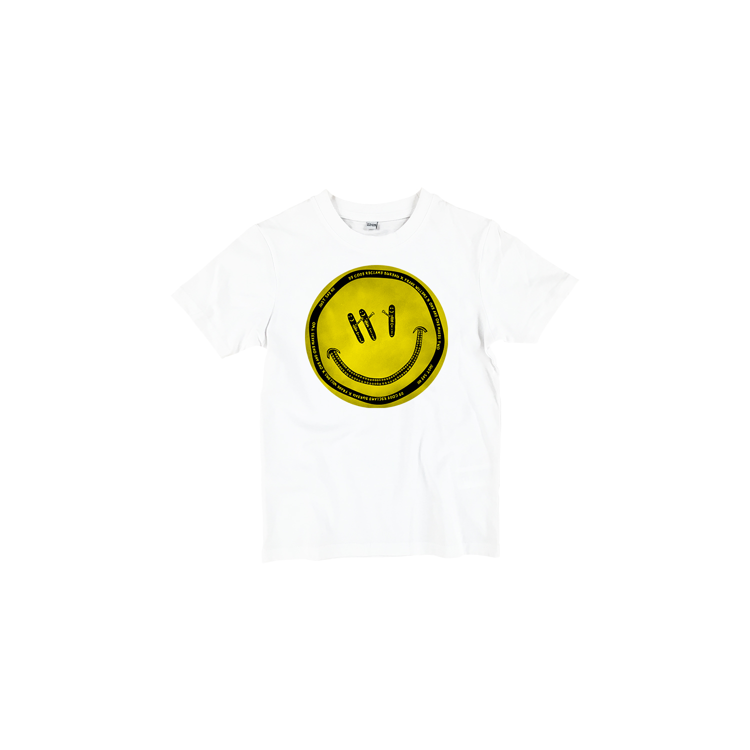 Kids T-shirt - wit - voor - JUST SAY HI! by De Code x Frank Willems - ONE AND ONE MAKES TWO